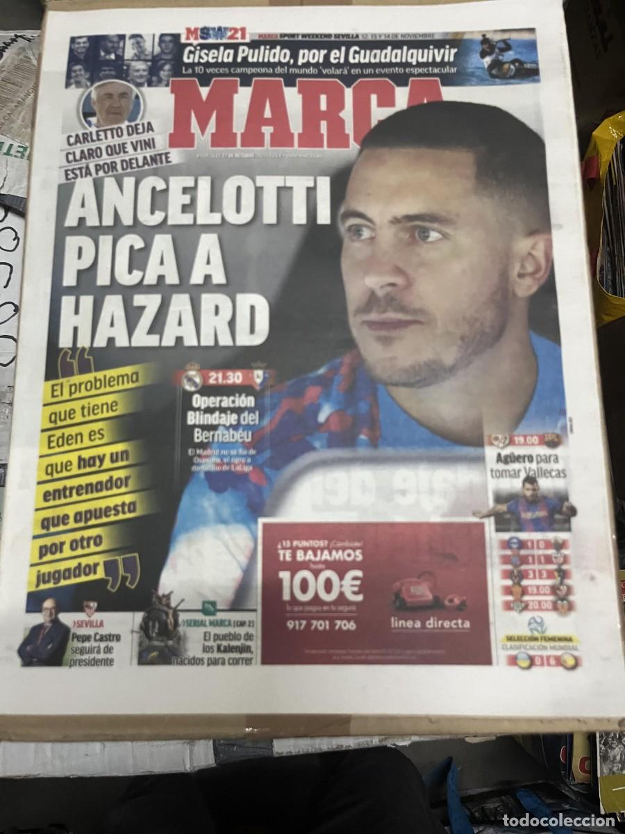 Coleccionismo deportivo: MARCA (27-10-2021) ANCELOTTI REAL MADRID EDEN HAZARD GISELA PULIDO