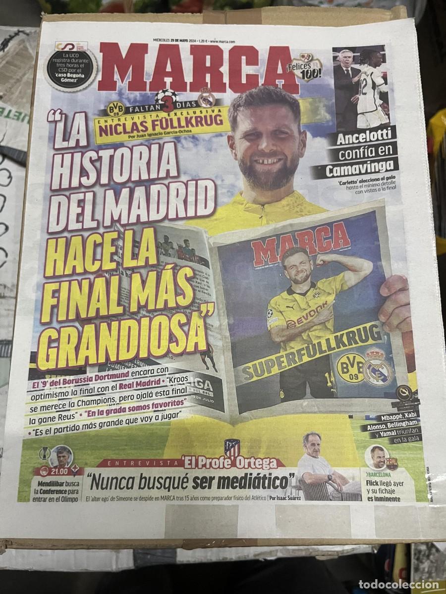 Coleccionismo deportivo: MARCA (29-5-2024) ENTREVISTA EXCLUSIVA A NICLAS FULLKRUG ANCELOTTI REAL MADRID PROFE ORTEGA