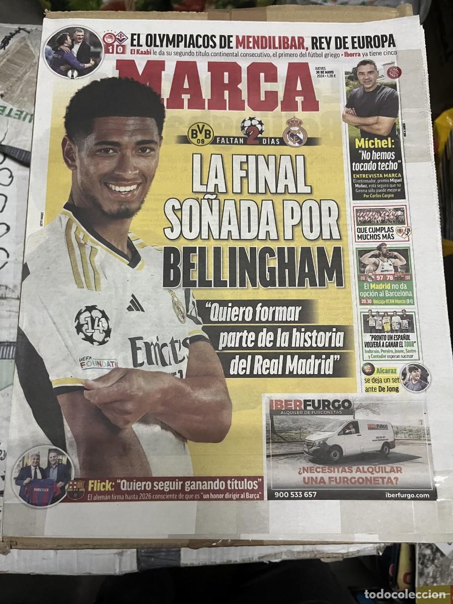 Coleccionismo deportivo: MARCA (30-5-2024) FINAL UEFA CONFERENCE LEAGUE OLYMPIACOS 1-0 FIORENTINA BELLINGHAM REAL MADRID