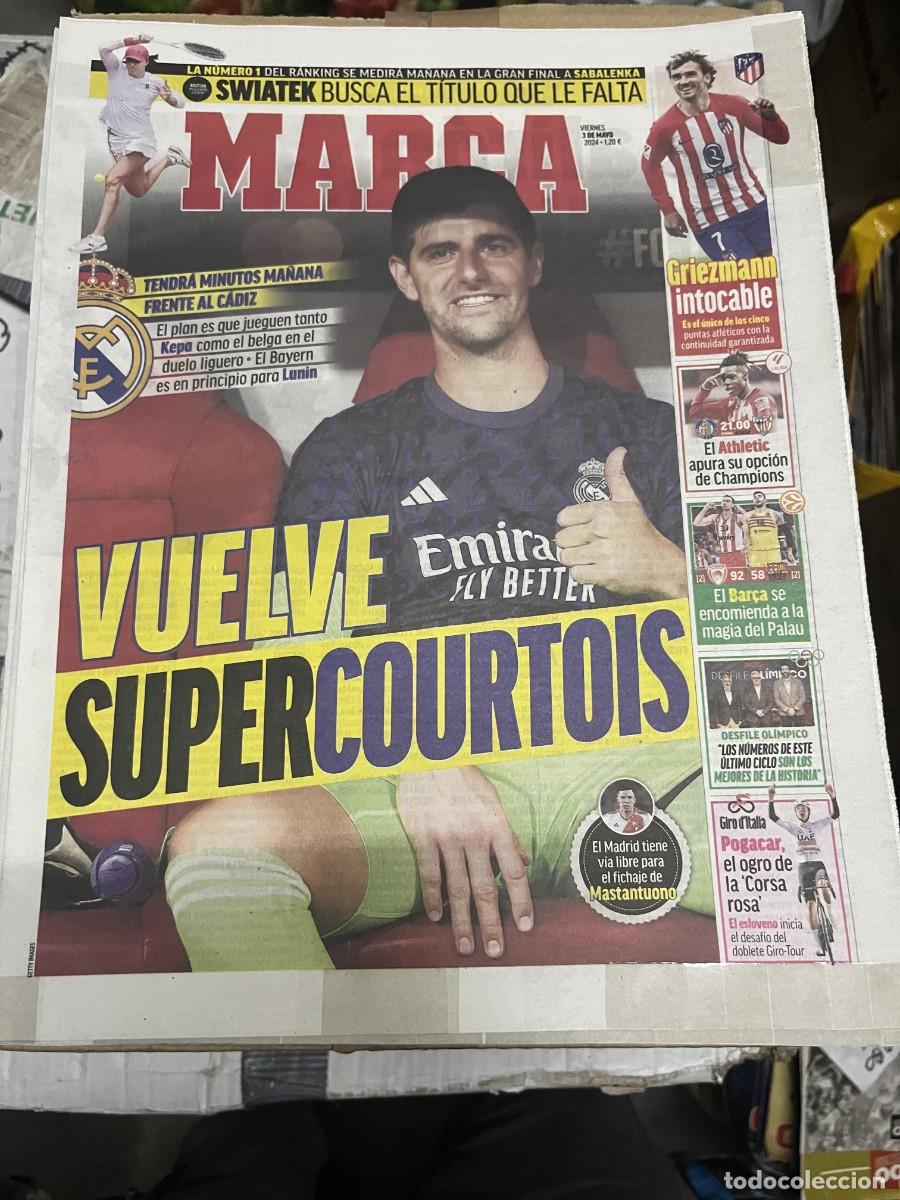 Coleccionismo deportivo: MARCA (3-5-2024) COURTOIS REAL MADRID GRIEZMANN SWIATEK TENIS SABALENKA
