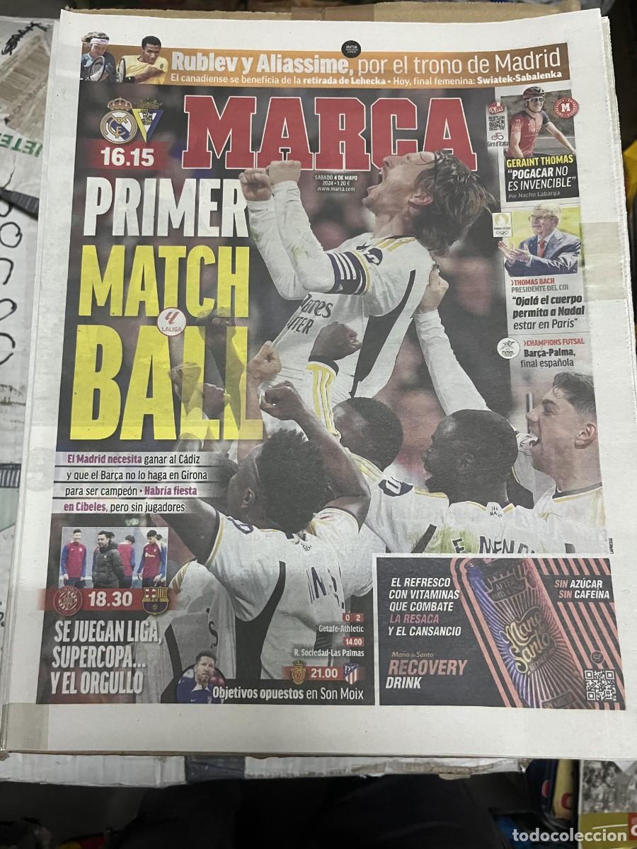 Coleccionismo deportivo: MARCA (4-5-2024) HOY REAL MADRID CADIZ MODRIC GIRONA BARCELONA JORNADA LIGA