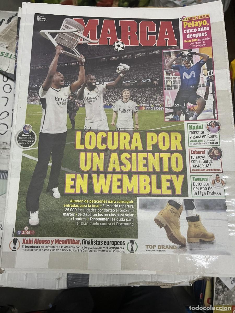 Coleccionismo deportivo: MARCA (10-5-2024) CELEBRACION UEFA CHAMPIONS LEAGUE REAL MADRID BAYERN MUNCHEN ALABA SILLA FINAL
