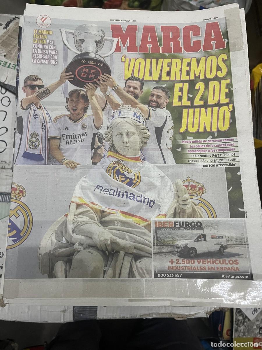 Coleccionismo deportivo: MARCA (13-5-2024) CELEBRACION CAMPEONES LIGA REAL MADRID LAS CIBELES