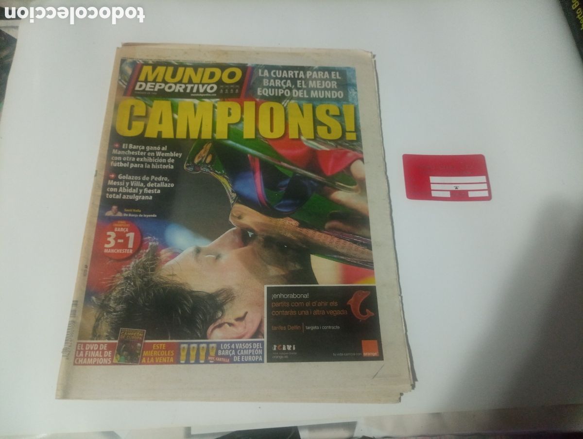 Coleccionismo deportivo: Peri&oacute;dico mundo deportivo campions 2011