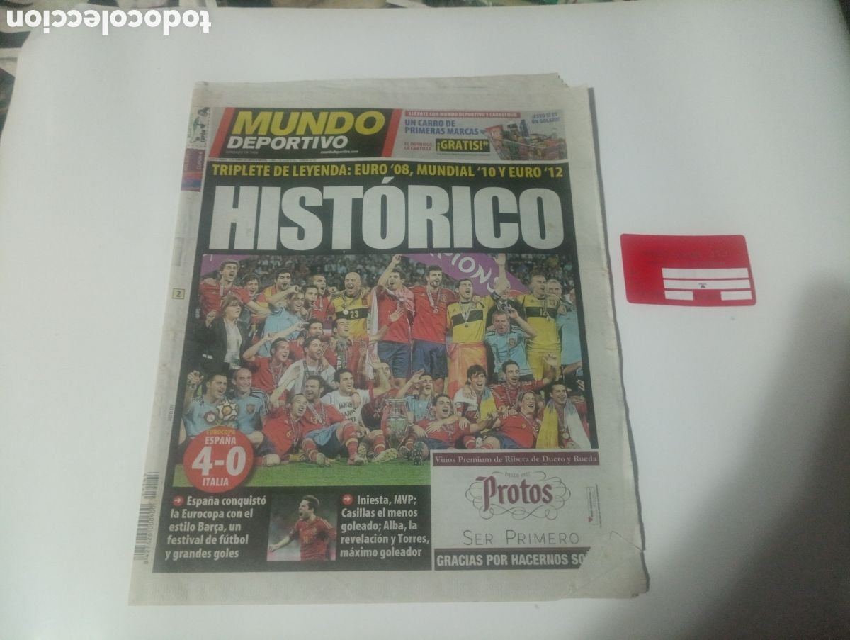 Coleccionismo deportivo: Peri&oacute;dico mundo deportivo hist&oacute;rico 2012