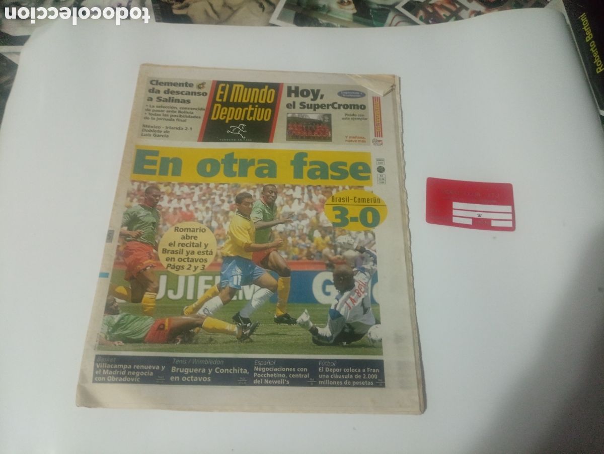 Coleccionismo deportivo: Peri&oacute;dico el mundo deportivo en otra fase brasil