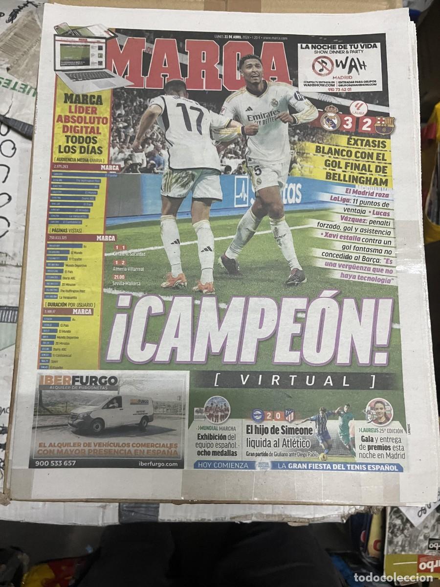 Collectionnisme sportif: MARCA (22-4-2024) EL CLASICO REAL MADRID 3-2 BARCELONA BELLINGHAM CAMPEON VIRTUAL