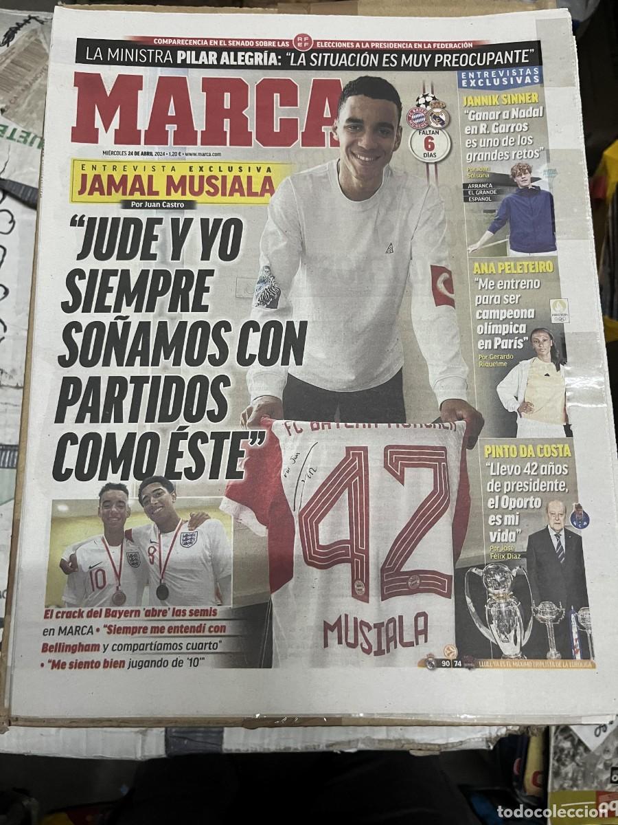 Coleccionismo deportivo: MARCA (24-4-2024) ENTREVISTA EXCLUSIVA JAMAL MUSIALA JANNIK SINNER ANA PELETEIRO