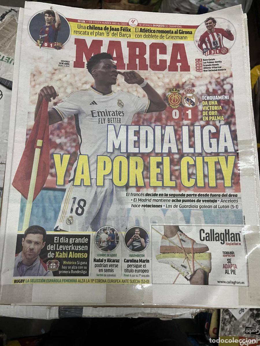 Coleccionismo deportivo: MARCA (14-4-2024) MALLORCA 0-1 REAL MADRID JORNADA LIGA TCHOUAMENI ATLETICO 3-1 GIRONA