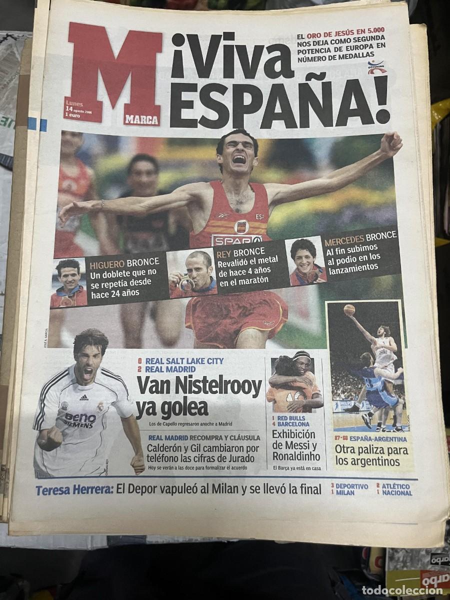 Coleccionismo deportivo: MARCA (14-8-2006) HIGUERO BRONCE REY BRONCE MERCEDES BRONCE MEDALLA ORO JESUS ESPA&Ntilde;A
