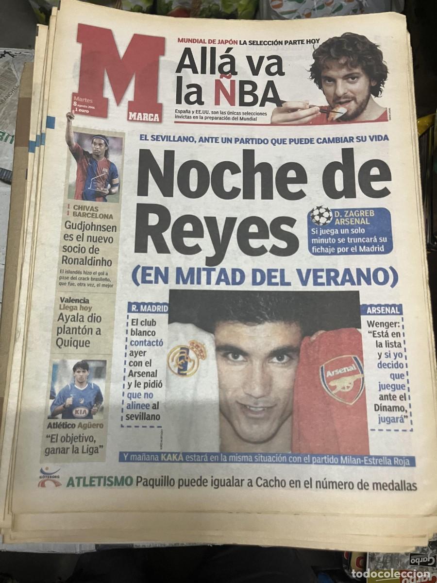 Coleccionismo deportivo: MARCA (8-8-2006) JOSE ANTONIO REYES REAL MADRID ARSENAL PAU GASOL NBA CHIVAS 1-1 BARCELONA