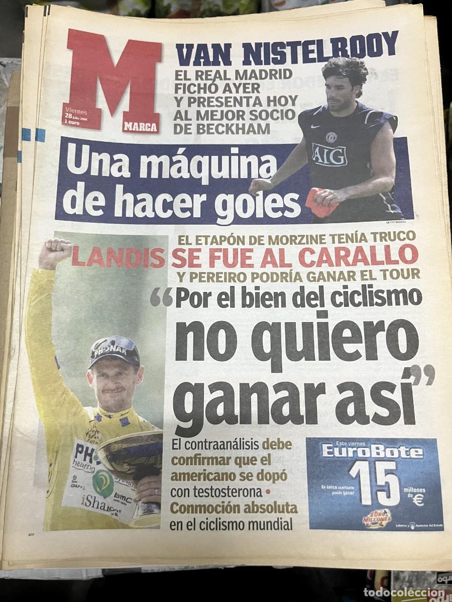 Coleccionismo deportivo: MARCA (28-7-2006) VAN NISTELROOY FICHAJE REAL MADRID LANDIS CICLISMO MORZINE PEREIRO