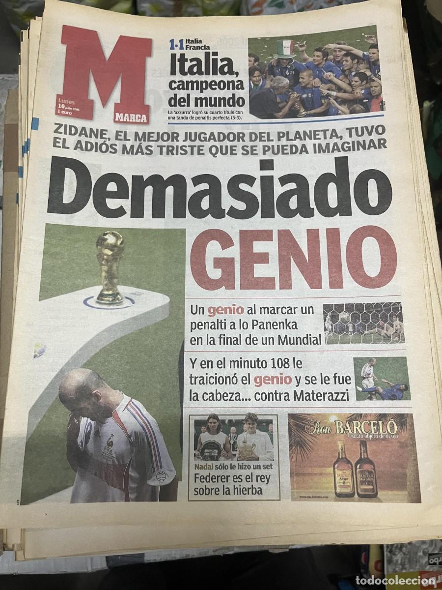Coleccionismo deportivo: MARCA (10-7-2006) CAMPEON FINAL MUNDIAL ITALIA 1-1 FRANCIA ZINEDINE ZIDANE