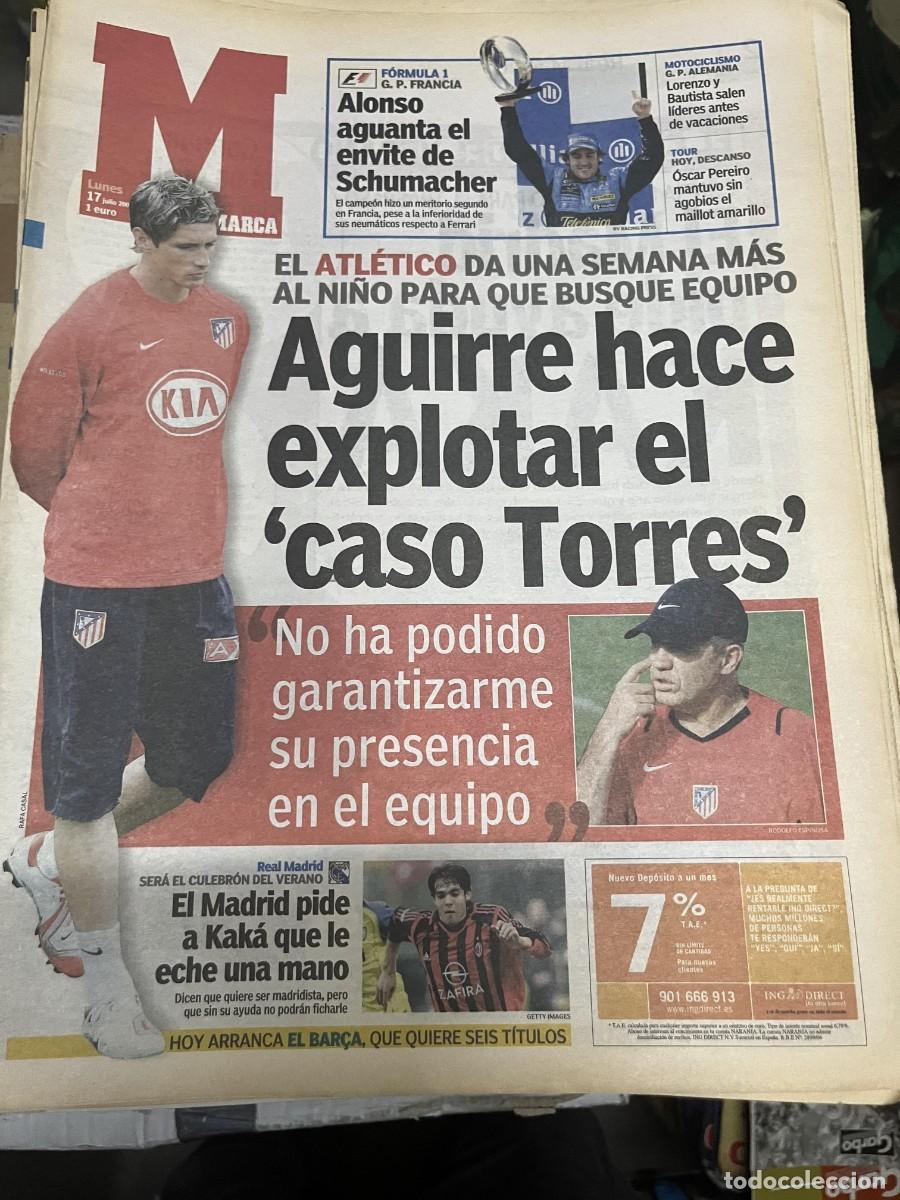 Coleccionismo deportivo: MARCA (17-7-2006) ATLETICO MADRID AGUIRRE FERNANDO TORRES FORMULA 1 SCHUMACHER KAKA MILAN