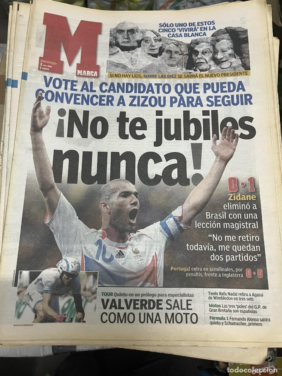 Coleccionismo deportivo: MARCA (2-7-2006) ELECCIONES PRESIDENTE REAL MADRID ZINEDINE ZIDANE VALVERDE CICLISMO