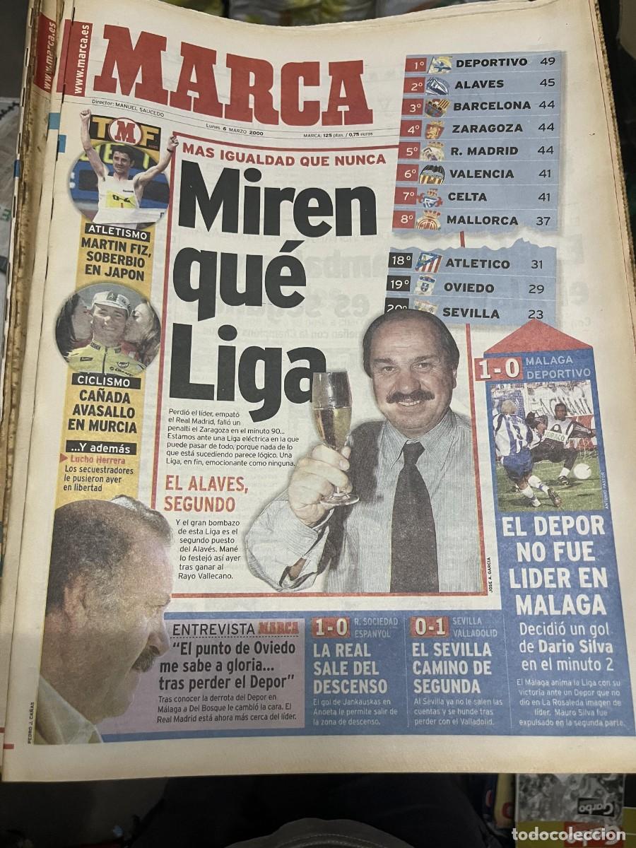 Coleccionismo deportivo: MARCA (6-3-2000) LIGA IGUALADA ALAVES MARTIN FIZ CA&Ntilde;ADA CICLISMO MALAGA 1-0 DEPORTIVO CORU&Ntilde;A