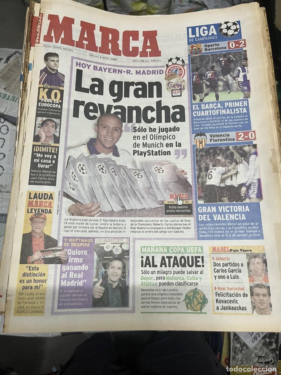 Coleccionismo deportivo: MARCA (8-3-2000) HOY BAYERN MUNCHEN REAL MADRID OPORTO 0-2 BARCELONA VALENCIA 2-0 FIORENTINA