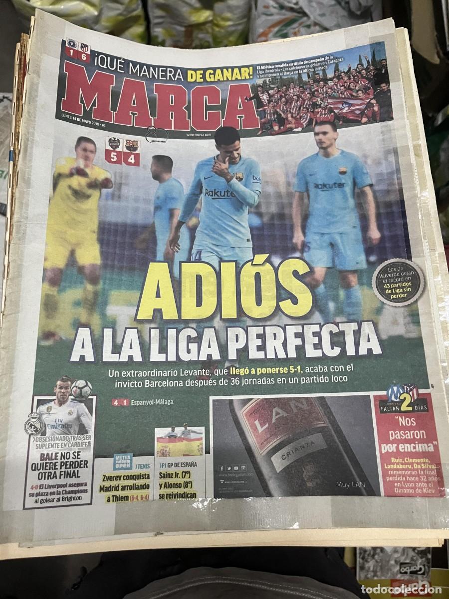 Coleccionismo deportivo: MARCA (14-5-2018) ZARAGOZA 1-6 ATLETICO MADRID CAMPEON LIGA FEMENINO LEVANTE 5-4 BARCELONA