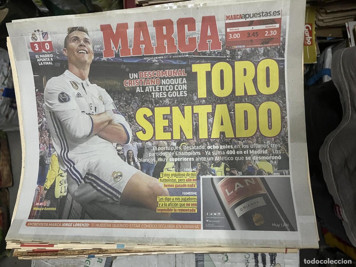 Coleccionismo deportivo: MARCA (3-5-2017) DERBI REAL MADRID 3-0 ATLETICO MADRID SEMIFINAL UEFA CHAMPIONS LEAGUE
