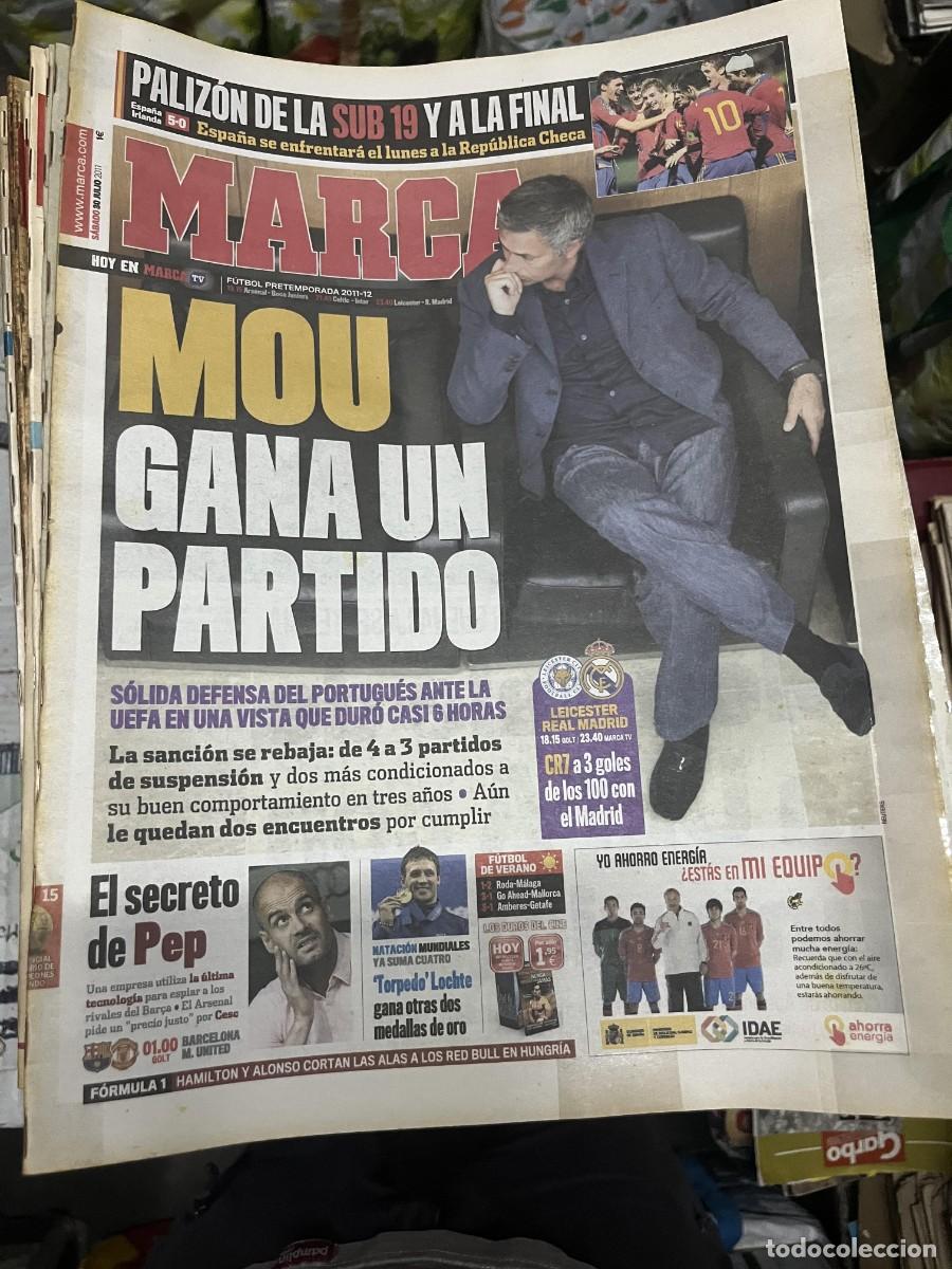 Coleccionismo deportivo: MARCA (30-7-2011) MOURINHO LEICESTER REAL MADRID PEP GUARDIOLA SUB19 ESPA&Ntilde;A 5-0 IRLANDA