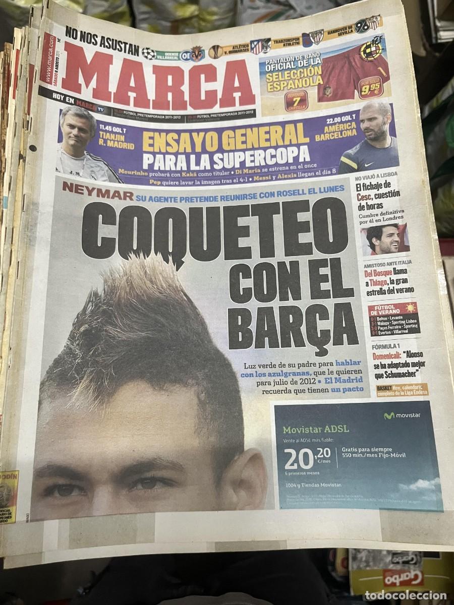 Coleccionismo deportivo: MARCA (6-8-2011) ODENSE VILLARREAL ATLETICO VITORIA TRABZONSPOR ATHLETIC HANNOVER SEVILLA NEYMAR