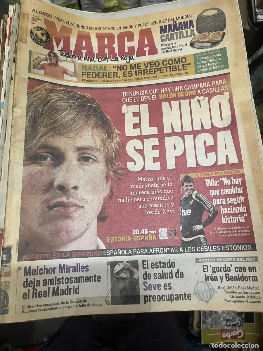 Coleccionismo deportivo: MARCA (11-10-2008) FERNANDO ALONSO FORMULA 1 RAFAEL NADAL TENIS FERNANDO TORRES VILLA