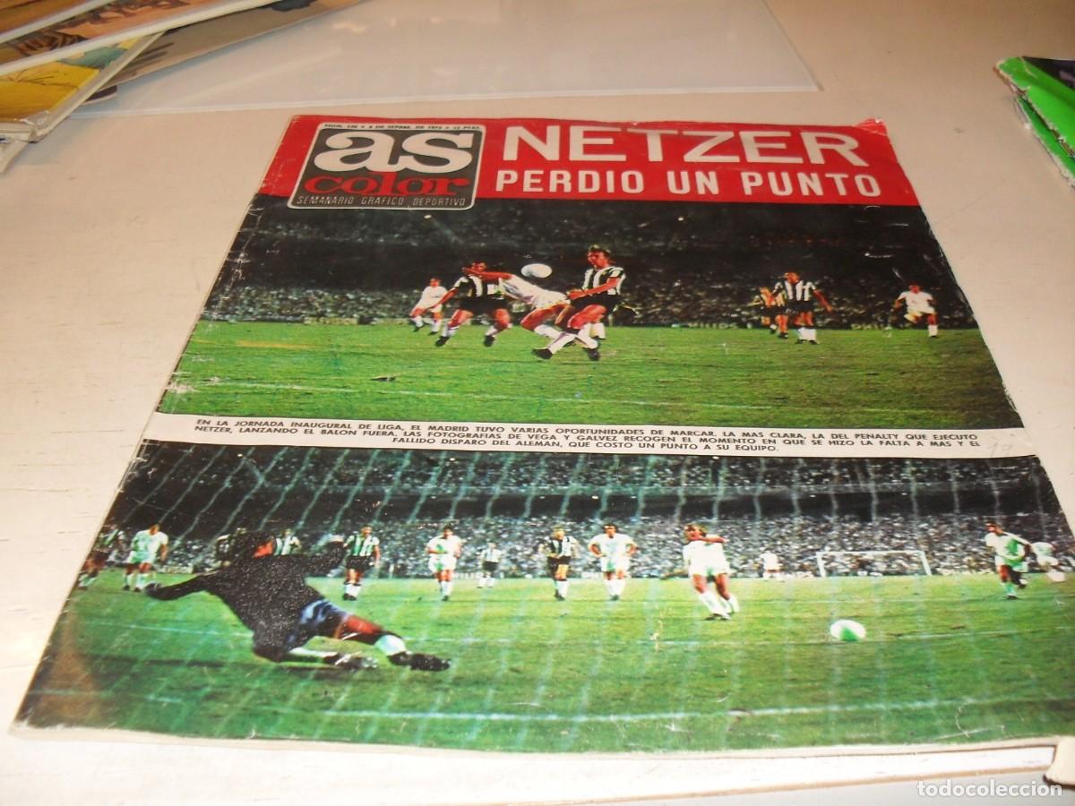 Coleccionismo deportivo: AS COLOR N&ordm; 120,4 SEPTIEMBRE 1972,EN PORTADA NETZER PERDIO UN PUNTO