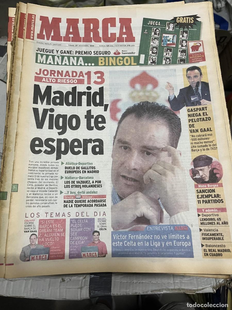 Coleccionismo deportivo: MARCA (27-11-1999) GASPART VAN GAAL BARCELONA MONO BURGOS SANCION VICTOR FERNANDEZ
