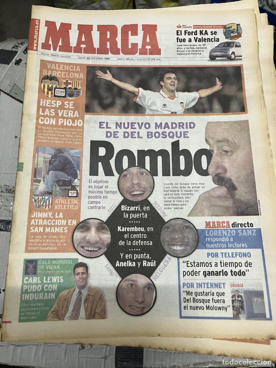 Coleccionismo deportivo: MARCA (20-11-1999) VALENCIA BARCELONA HESP PIOJO LOPEZ DEL BOSQUE REAL MADRID CARL LEWIS INDURAIN