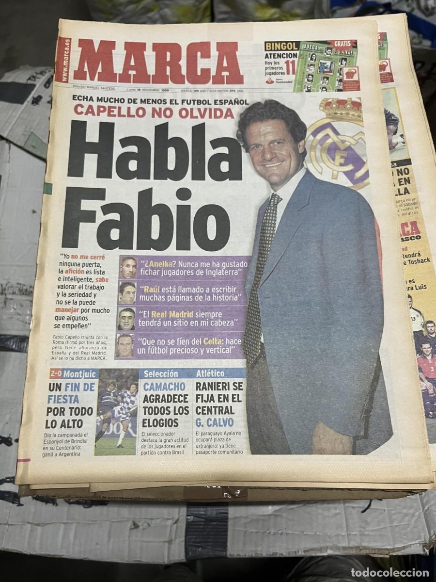 Coleccionismo deportivo: MARCA (15-11-1999) FABIO CAPELLO REAL MADRID ANELKA RAUL GONZALEZ RANIERI GARCIA CALVO