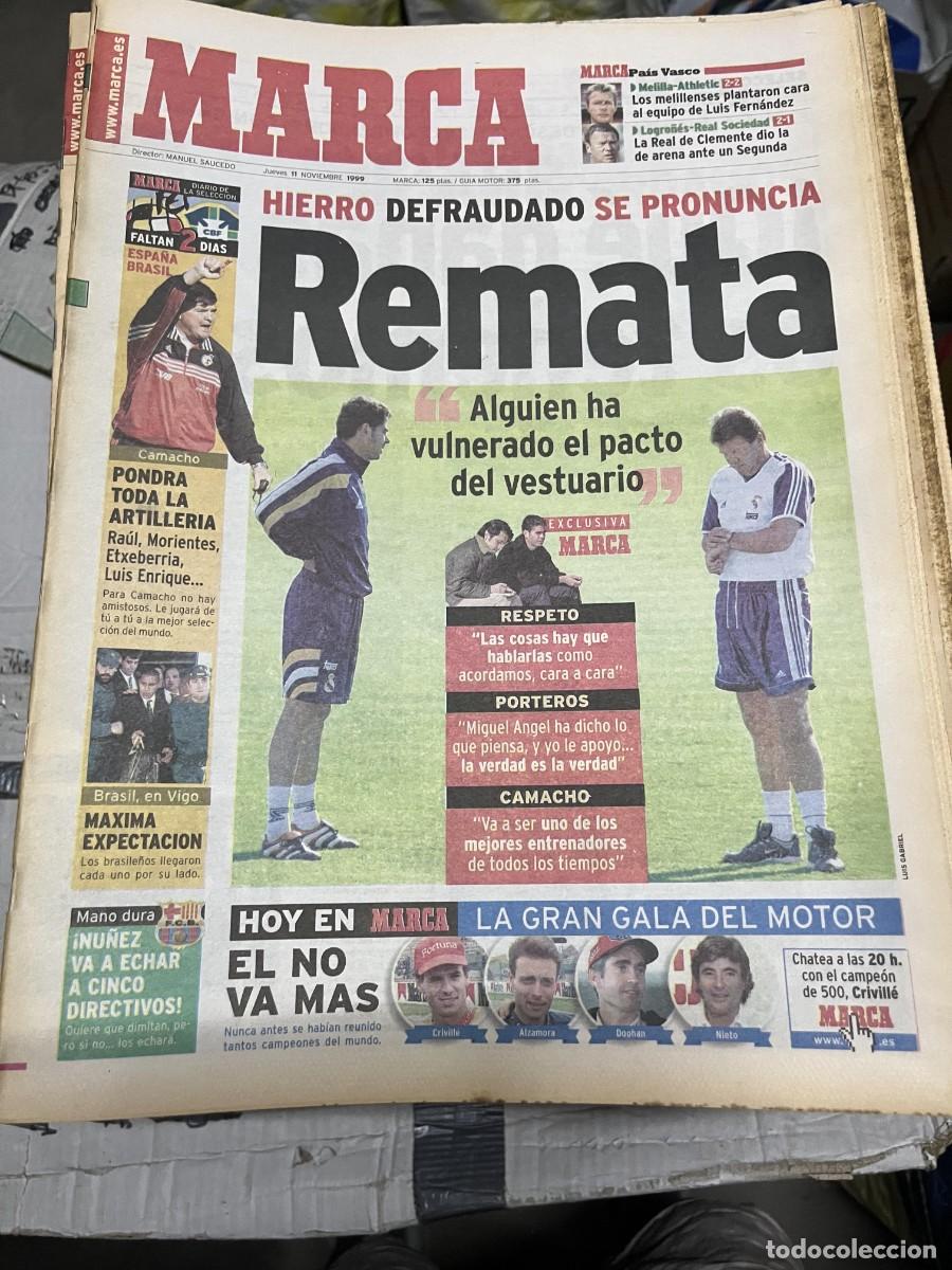 Coleccionismo deportivo: MARCA (11-11-1999) FERNANDO HIERRO SELECCION ESPA&Ntilde;OLA ESPA&Ntilde;A BRASIL