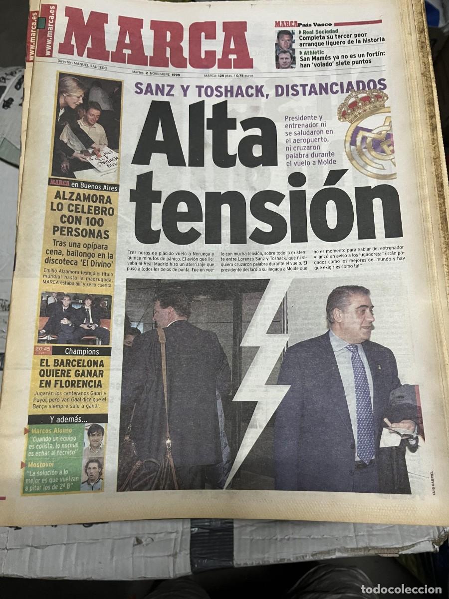 Coleccionismo deportivo: MARCA (2-11-1999) LORENZO SANZ TOSHACK ALZAMORA HOY CHAMPIONS FIORENTINA BARCELONA