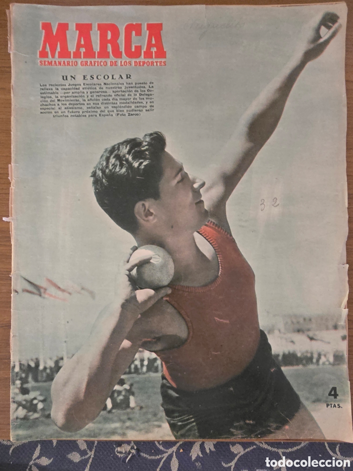 Collectionnisme sportif: MARCA SEMANARIO GRAFICO DE LOS DEPORTES,NUMERO 542,(MANUEL FERN&Aacute;NDEZ CUESTA-MANUEL CASANOVA)