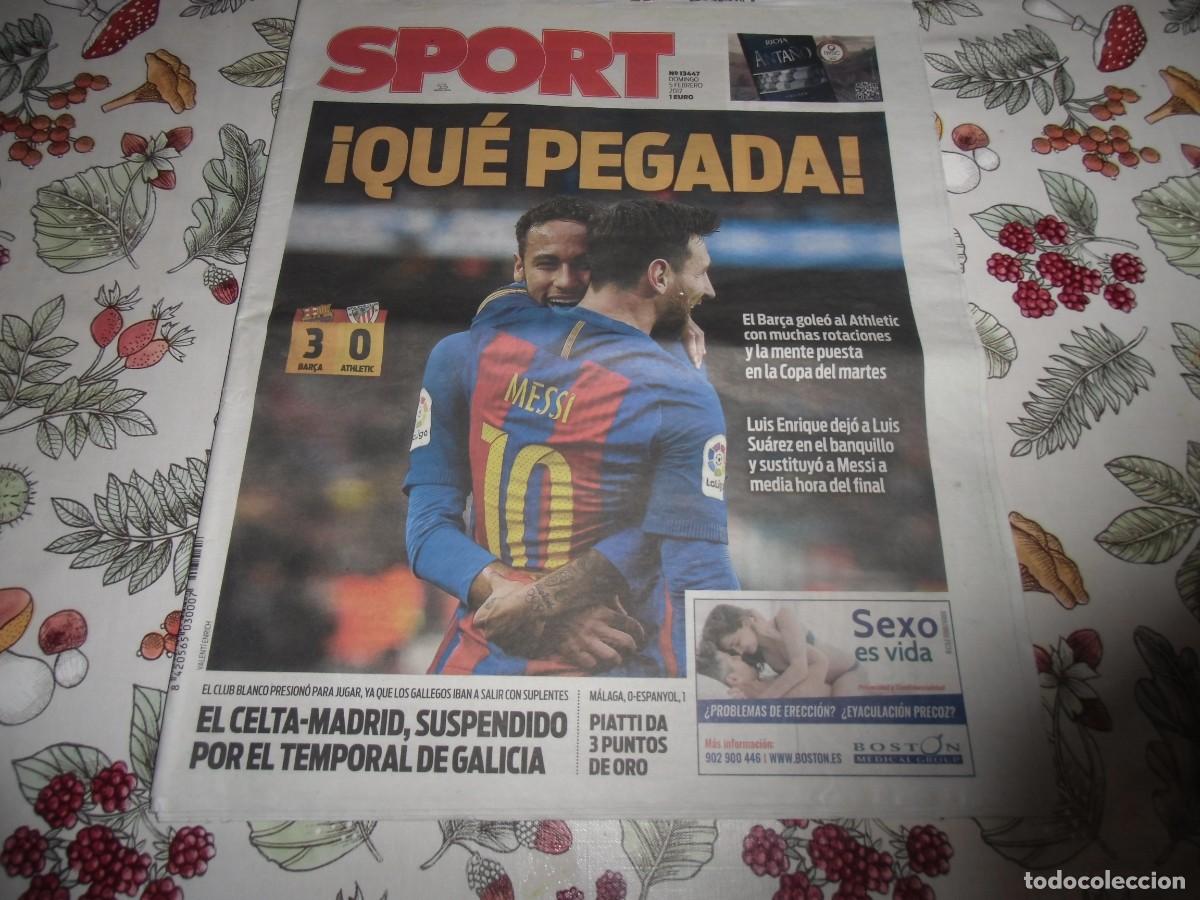 Coleccionismo deportivo: Peri&oacute;dico SPORT n&ordm; 13.447, 5-2-2017. F&uacute;tbol Club Barcelona 3 - Athletic 0. Ver fotos adicionales