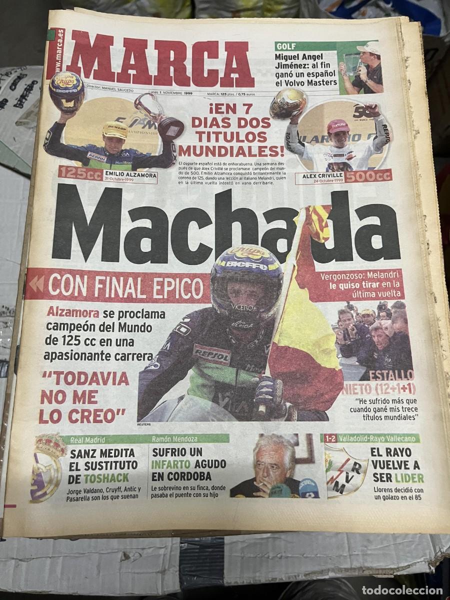 Coleccionismo deportivo: MARCA (1-11-1999) MOTOCICLISMO CAMPEON EMILIO ALZAMORA ALEX CRIVILLE MELANDRI