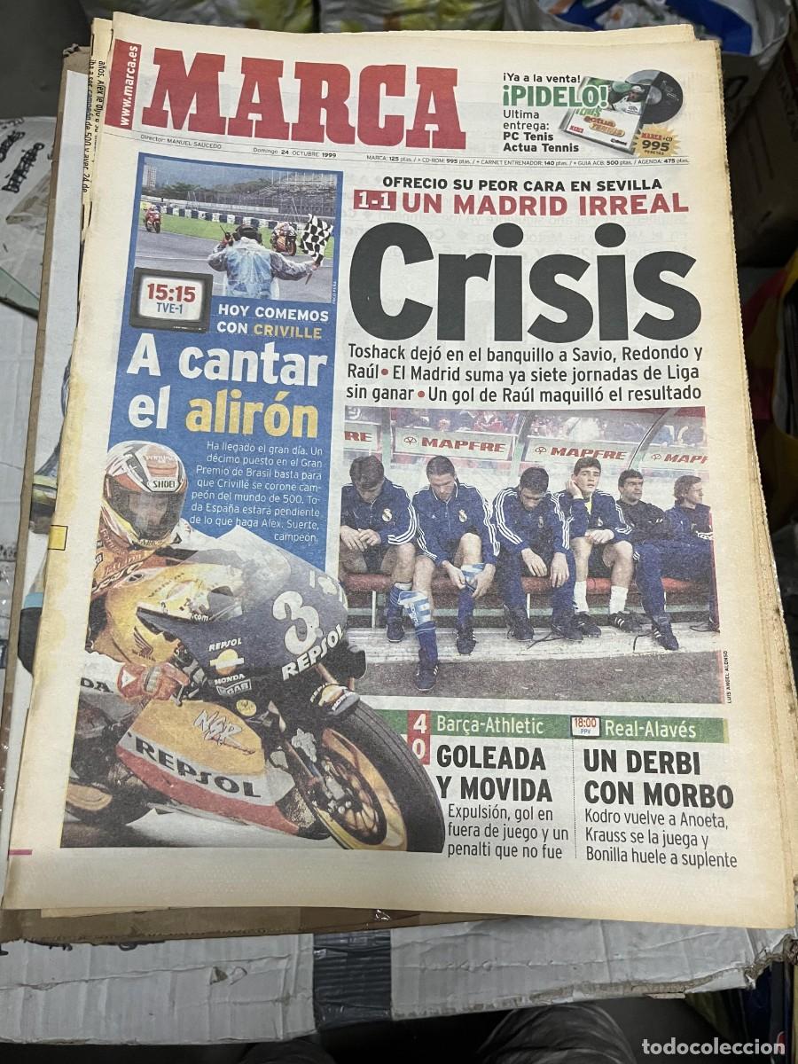 Coleccionismo deportivo: MARCA (24-10-1999) SEVILLA 1-1 REAL MADRID HOY ALEX CRIVILLE CAMPEON MOTOCICLISMO