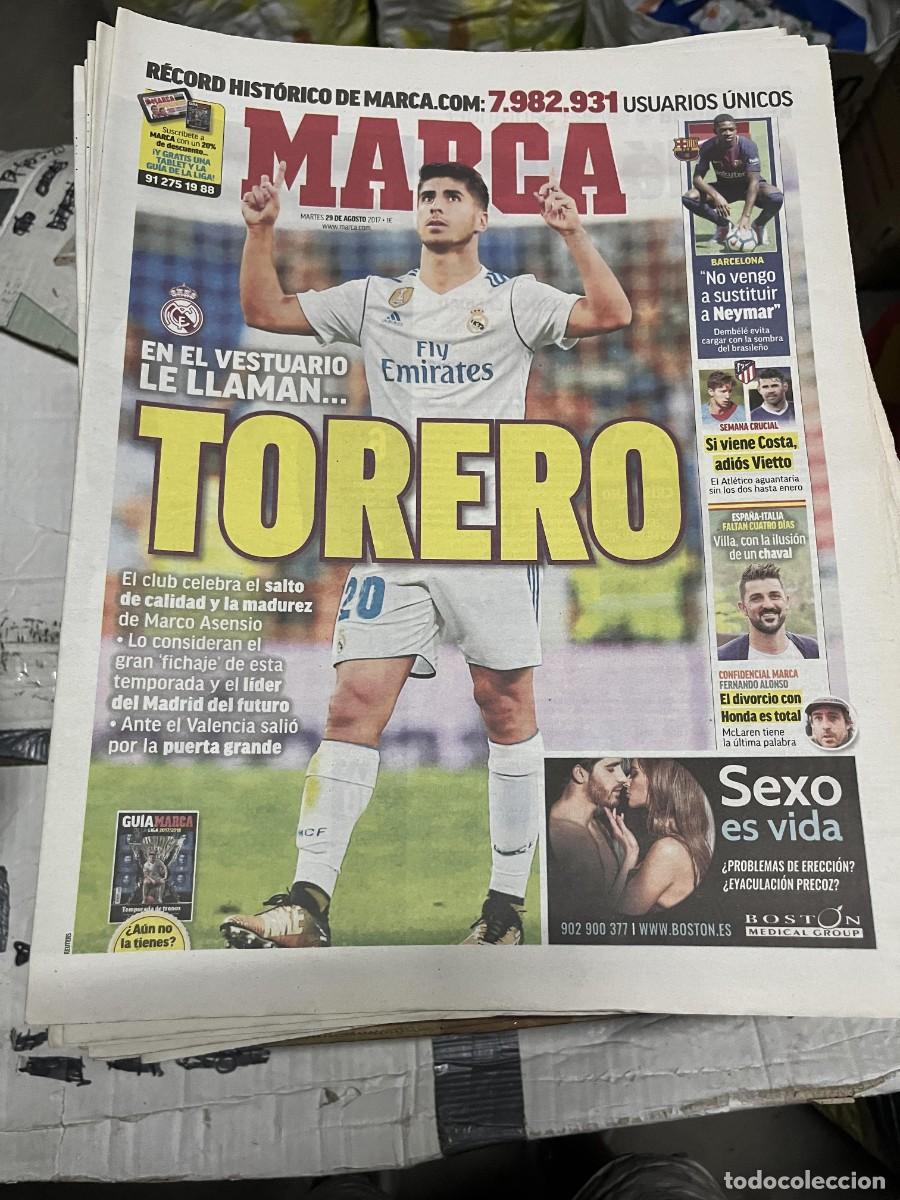 Coleccionismo deportivo: MARCA (29-8-2017) ASENSIO REAL MADRID FICHAJE DEMBELE BARCELONA DIEGO COSTA VIETTO