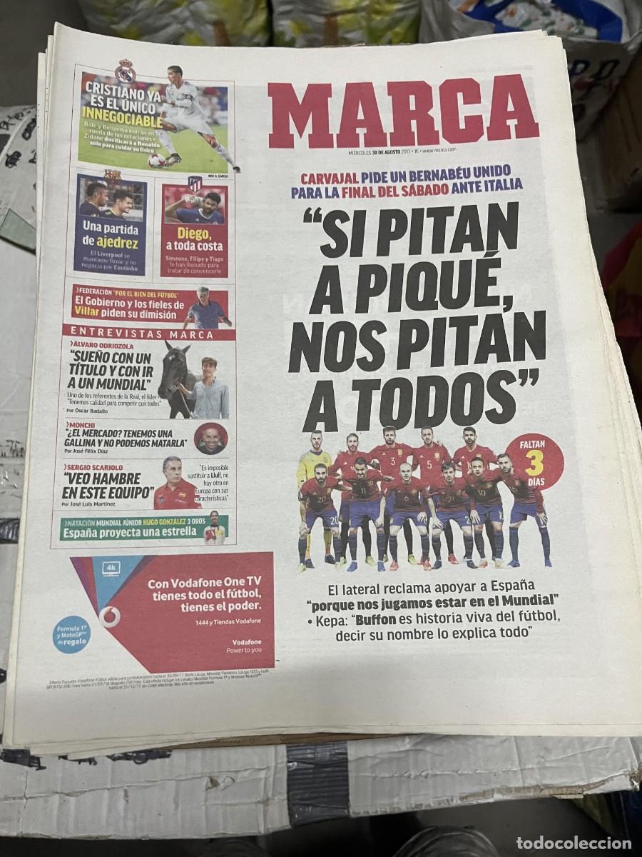 Coleccionismo deportivo: MARCA (30-8-2017) REAL MADRID CRISTIANO RONALDO DIEGO COSTA ENTREVISTA ALVARO ODRIOZOLA PIQUE