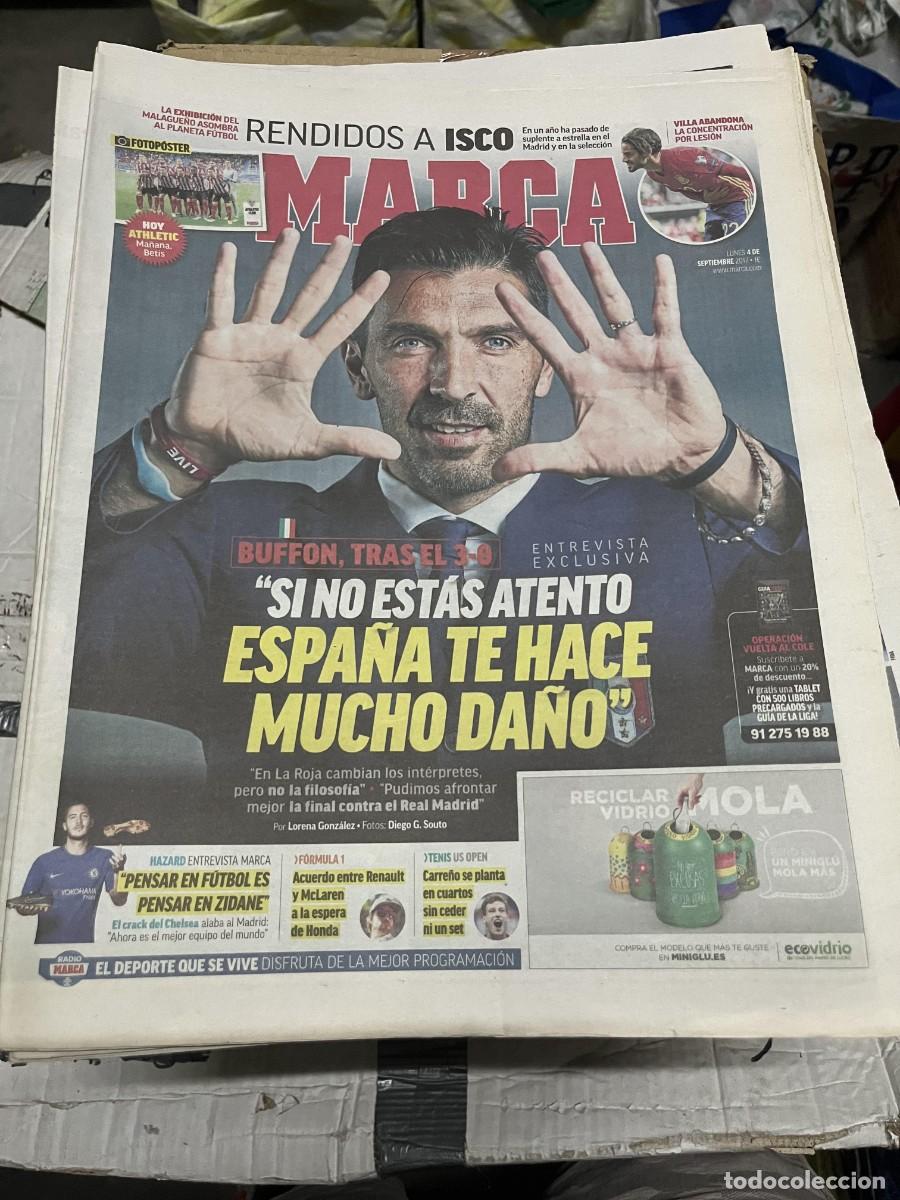Coleccionismo deportivo: MARCA (4-9-2017) POSTER ATHLETIC CLUB BILBAO ENTREVISTA EXCLUSIVA BUFFON ITALIA ESPA&Ntilde;A