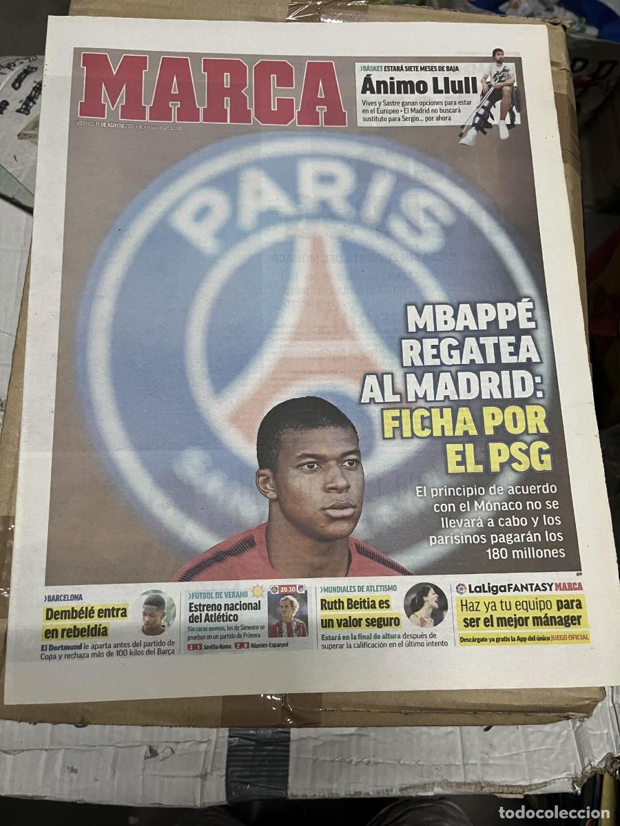 Coleccionismo deportivo: MARCA (11-8-2017) FICHAJE KYLIAN MBAPPE PSG PARIS SAINT GERMAIN REAL MADRID