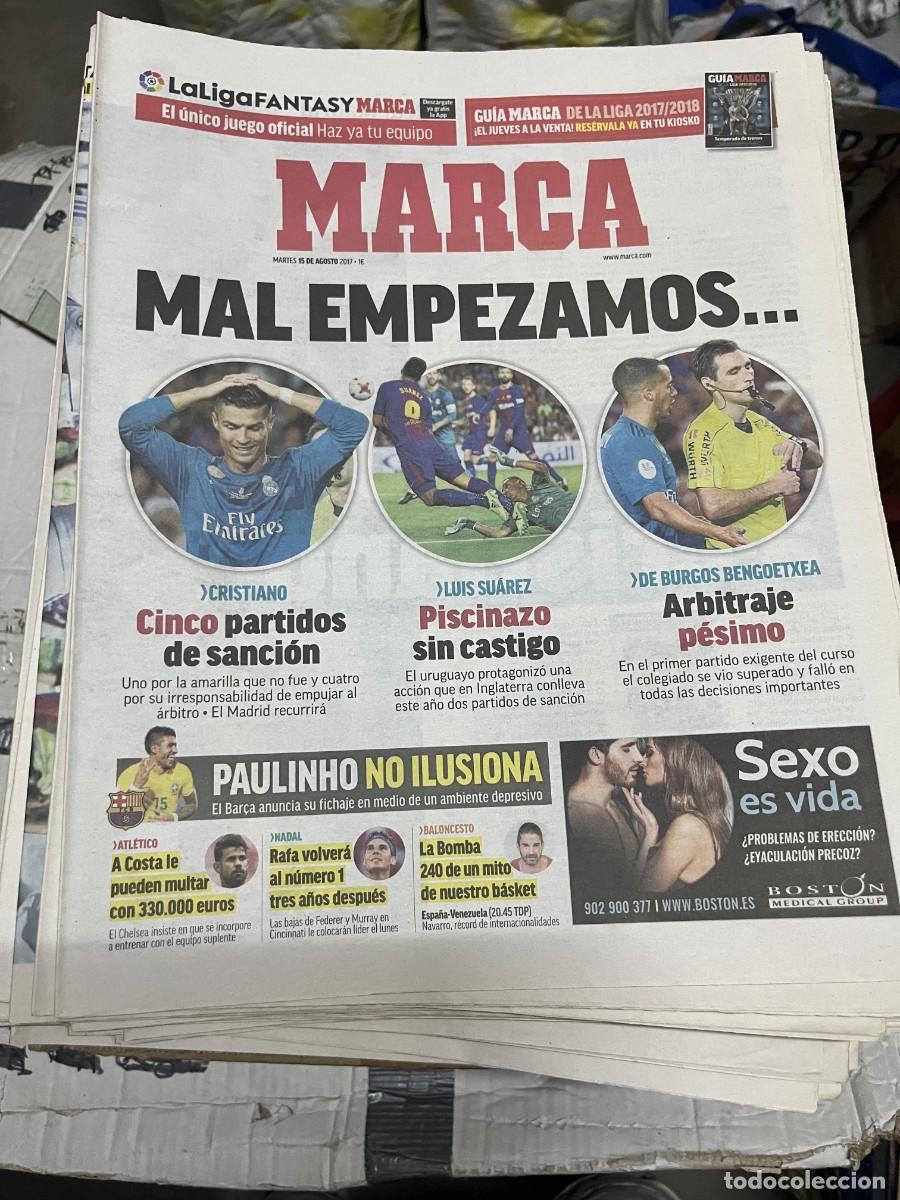 Coleccionismo deportivo: MARCA (15-8-2017) FINAL SUPERCOPA ESPA&Ntilde;A BARCELONA REAL MADRID CRISTIANO RONALDO PAULINHO