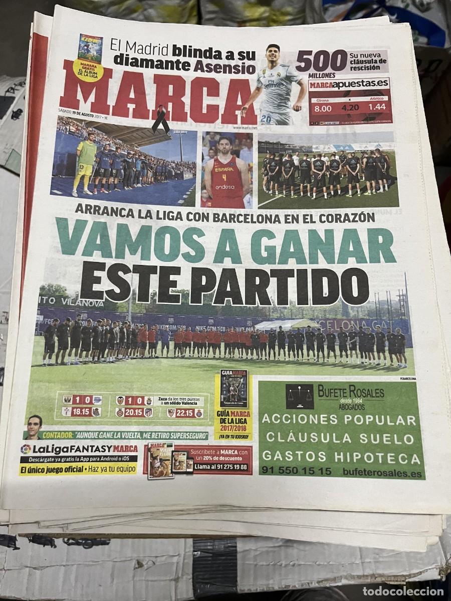Sports collectibles: MARCA (19-8-2017) ATENTADO EN LAS RAMBLAS DE BARCELONA ASENSIO LEGANES 1-0 ALAVES JORNADA LIGA