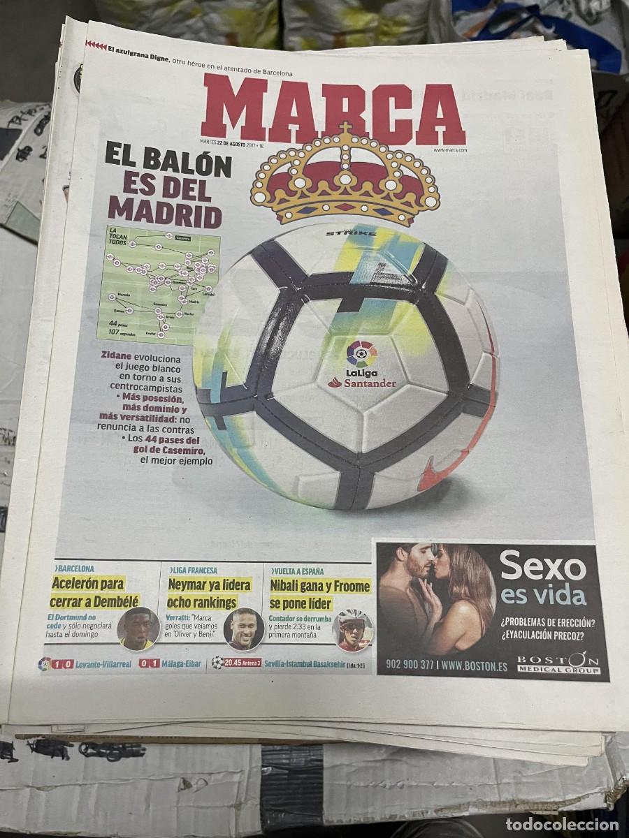 Coleccionismo deportivo: MARCA (22-8-2017) BALON NIKE STRIKE LA LIGA SANTANDER REAL MADRID NIBALI NEYMAR DEMBELE