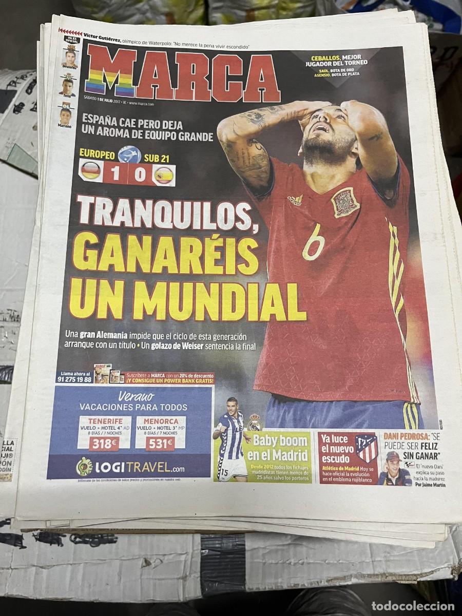 Coleccionismo deportivo: MARCA (1-7-2017) EUROPEO SUB-21 ALEMANIA 1-0 ESPA&Ntilde;A SELECCION ESPA&Ntilde;OLA CEBALLOS