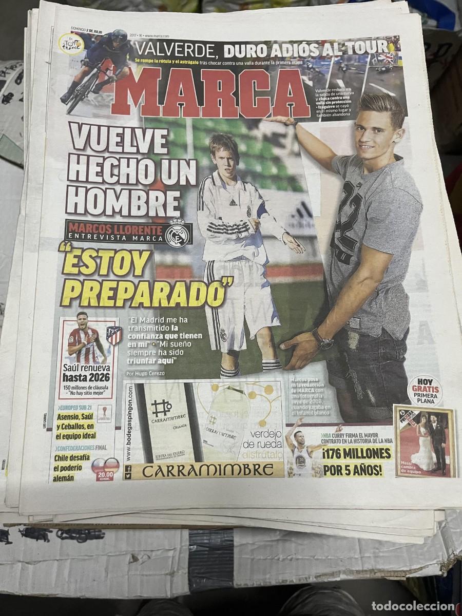 Coleccionismo deportivo: MARCA (2-7-2017)ENTREVISTA EXCLUSIVA MARCOS LLORENTE REAL MADRID RENOVACION SAUL ATLETICO BODA MESSI