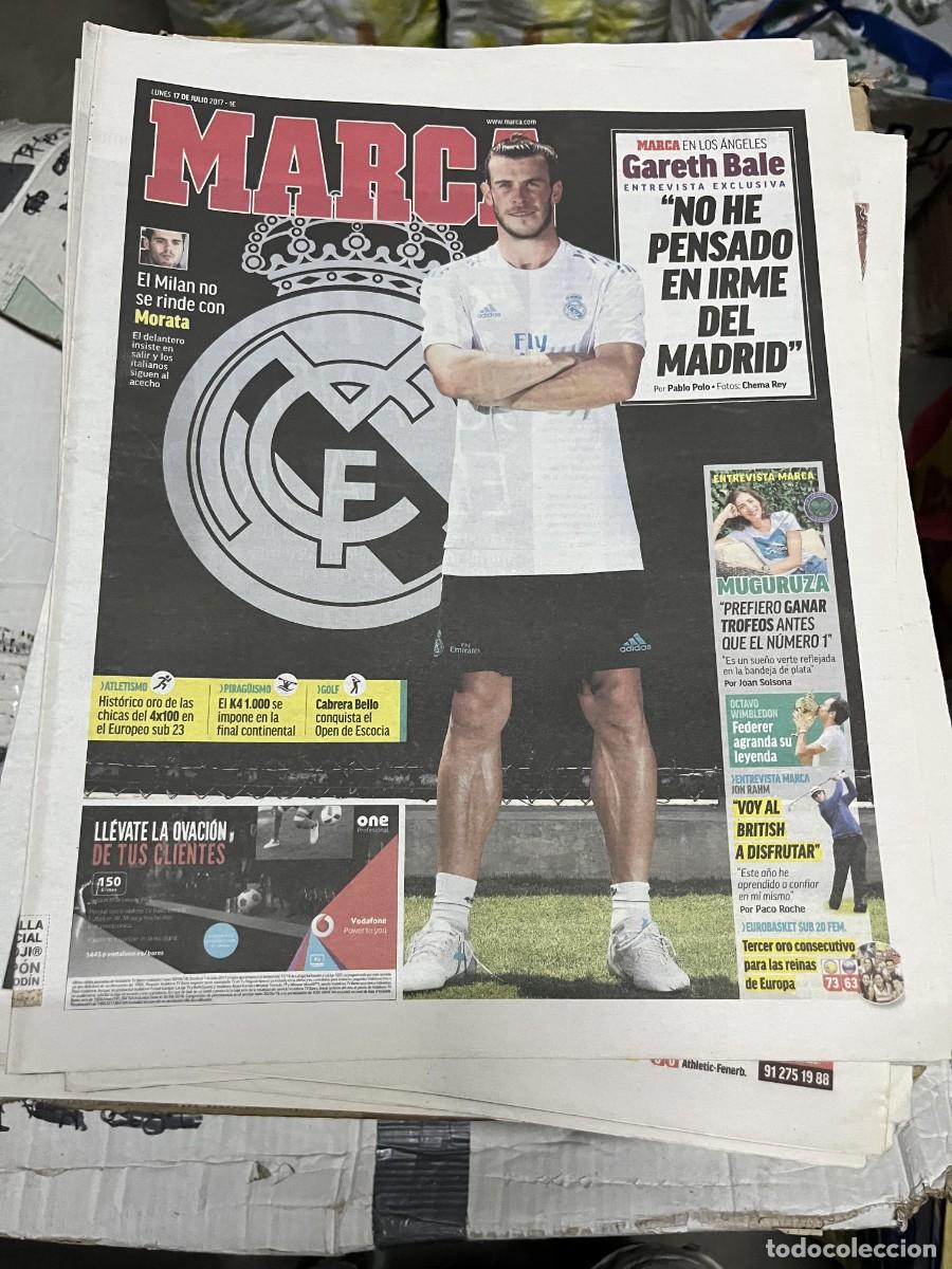 Coleccionismo deportivo: MARCA (17-7-2017) ENTREVISTA EXCLUSIVA GARETH BALE REAL MADRID MUGURUZA GARBI&Ntilde;E TENIS FEDERER