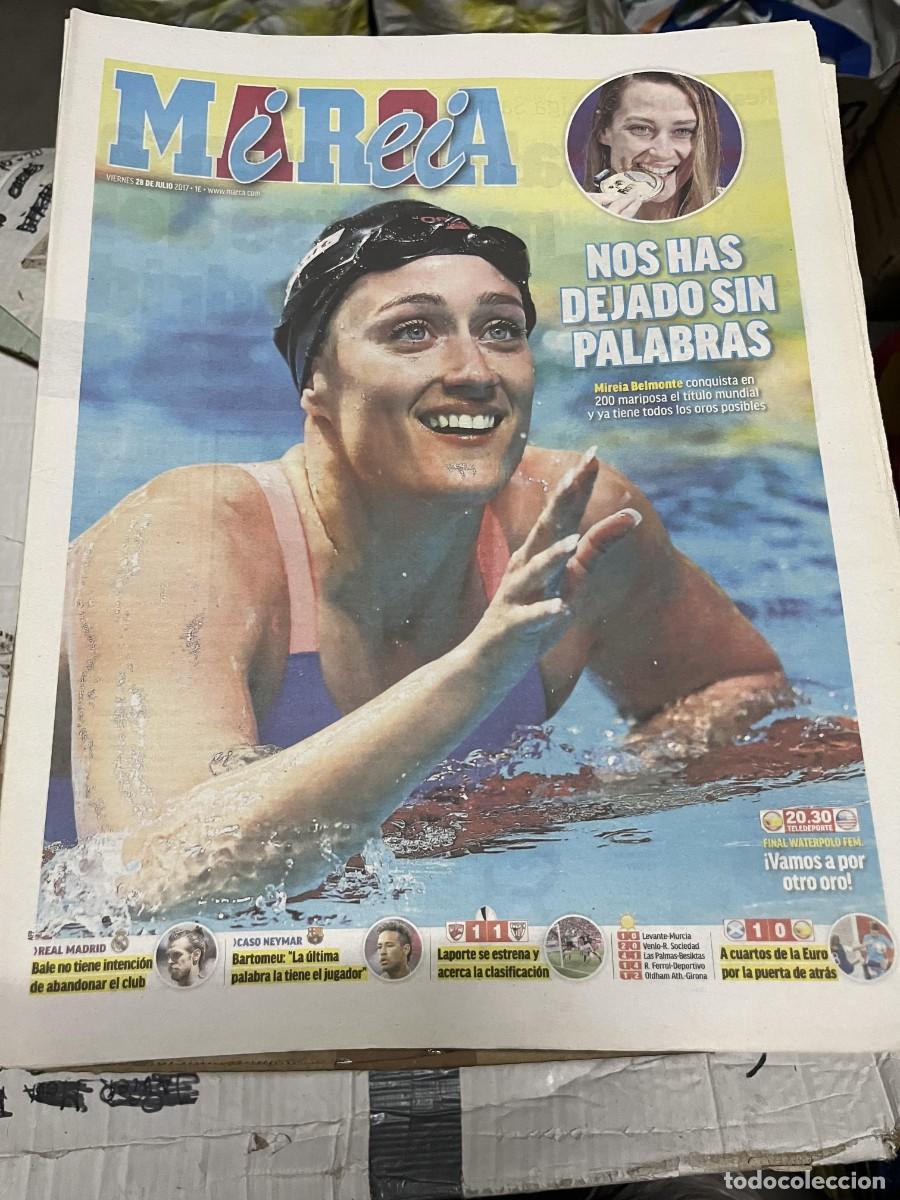Coleccionismo deportivo: MARCA (28-7-2017)MUNDIAL NATACION 200 MARIPOSA MEDALLA DE ORO MIREIA BELMONTE FINAL WATERPOLO ESPA&Ntilde;A