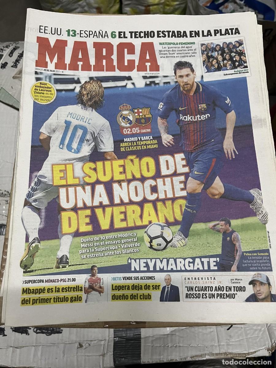 Coleccionismo deportivo: MARCA (29-7-2017 )MUNDIAL FINAL WATERPOLO ESPA&Ntilde;A 6-13 ESTADOS UNIDOS CAMPEON REAL MADRID BARCELONA