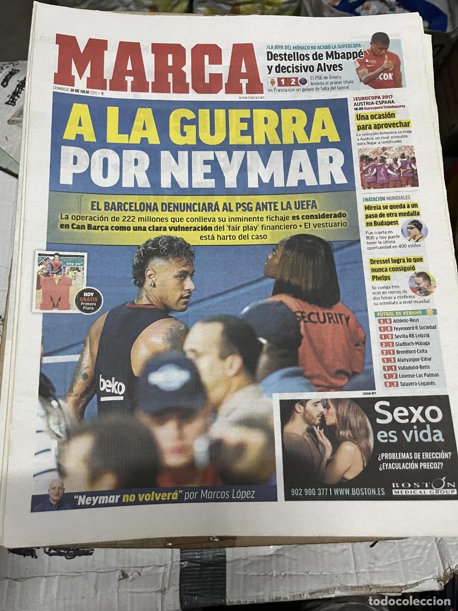 Coleccionismo deportivo: MARCA (30-7-2017) CASO NEYMAR BARCELONA DENUNCIA PSG MBAPPE MONACO 1-2 PSG
