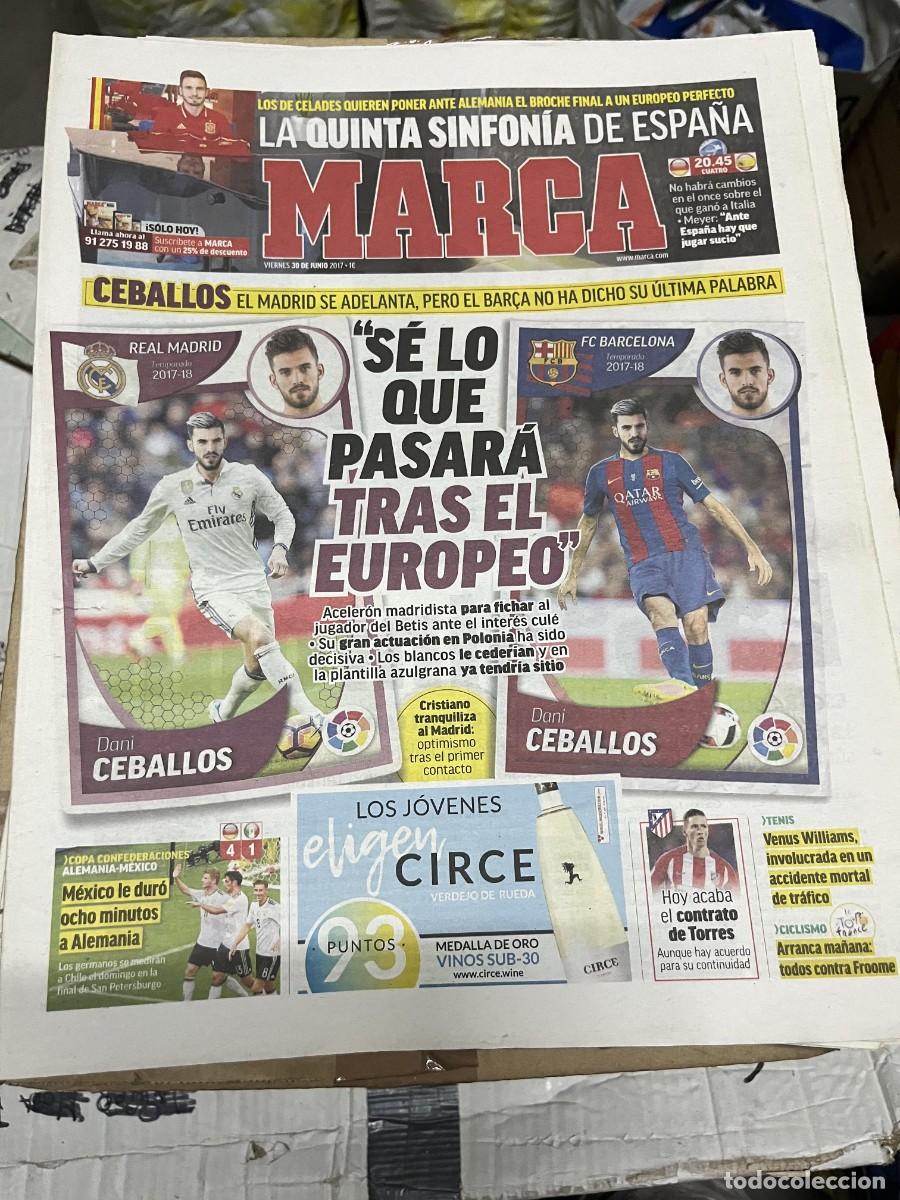 Coleccionismo deportivo: MARCA (30-6-2017) HOY FINAL EUROPEO SUB-21 ALEMANIA ESPA&Ntilde;A CEBALLOS REAL MADRID BARCELONA